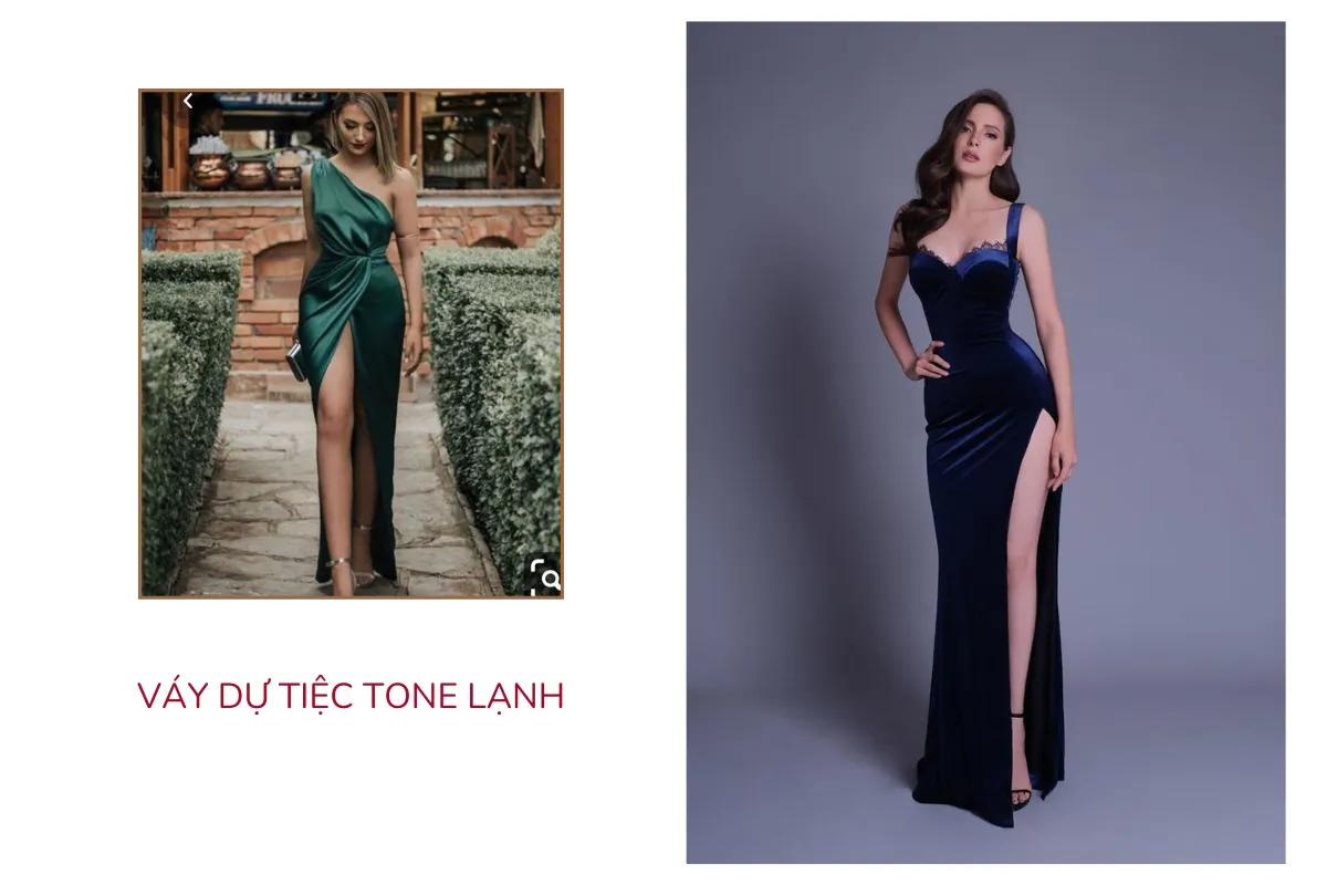 Váy dự tiệc tone lạnh