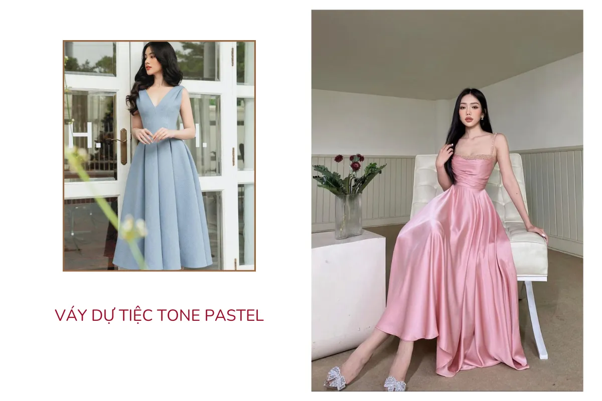 Váy dự tiệc tone pastel